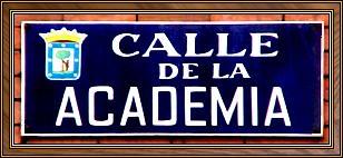 Placa de la calle de la Academia, foto cedida por Enrique C. Picotto